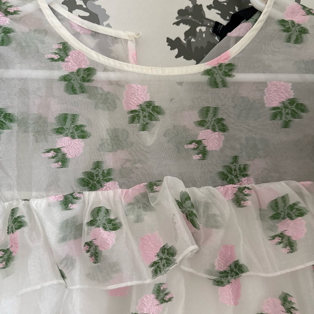 Sister Jane White and Pink Floral Ruffle Dress - Picture 3 of 7